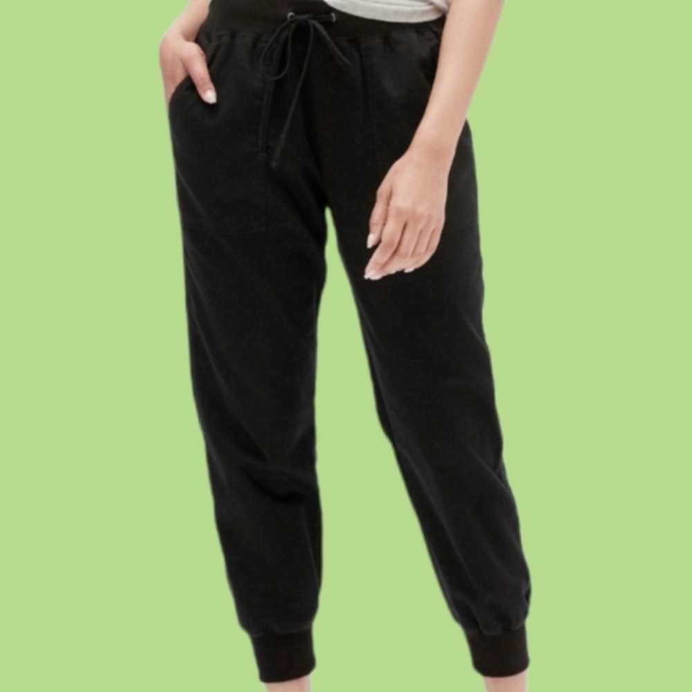 XL - GAP - Women's Black Drawstring Joggers Pants in Linen  Twill - NWT
